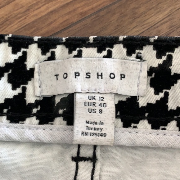 Topshop Houndstooth Mini Skirt - Picture 4 of 5